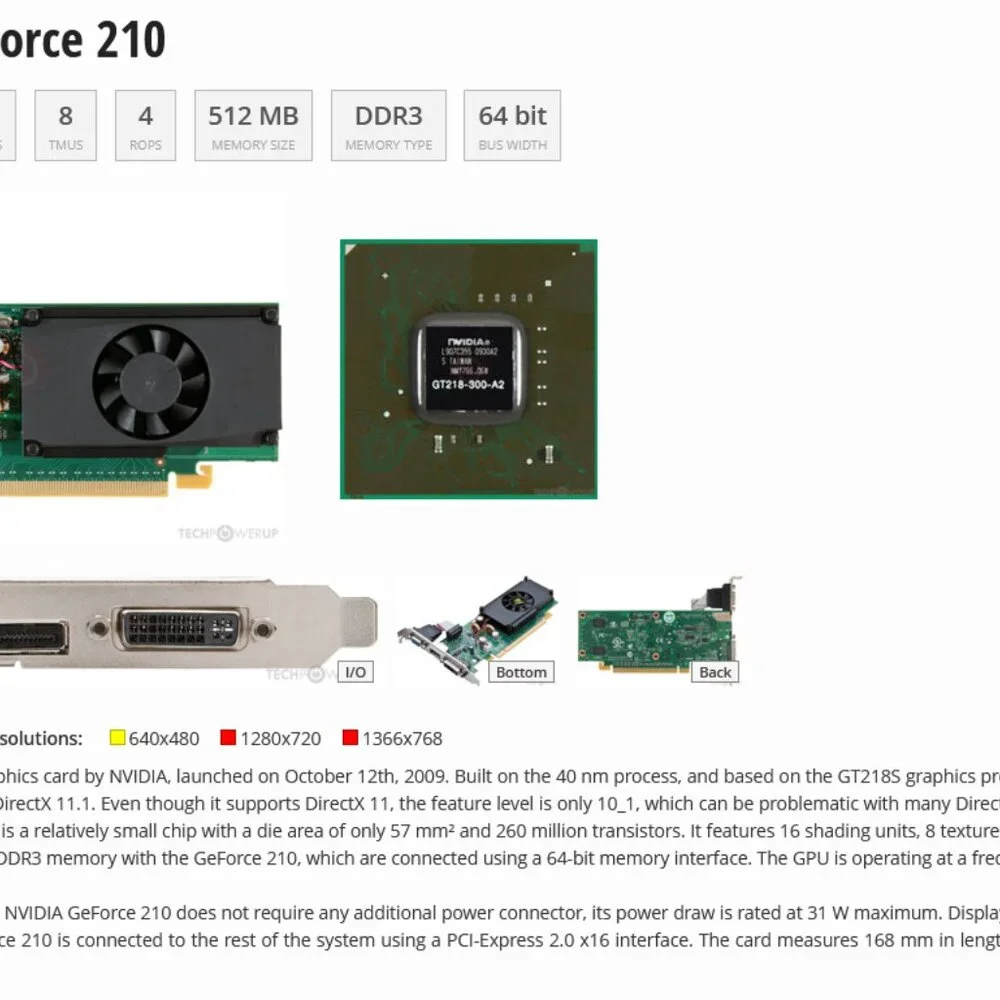 BRAND NEW PNY NVIDIA GeForce 210 Video Graphics Card